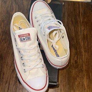 Converse All Star White and Red Sneakers
